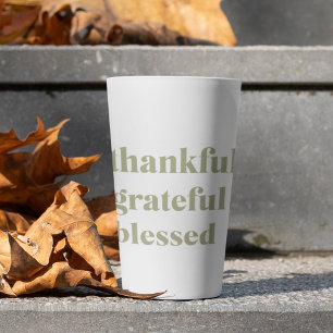 Dankbaar, gezegend Moderne Thanksgiving Latte Mok