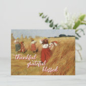 dankbaar gezegend oogst Tetmajer Feestdagenkaart (Staand voorkant)