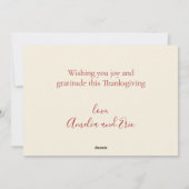 dankbaar gezegend oogst Tetmajer Feestdagenkaart (Achterkant)