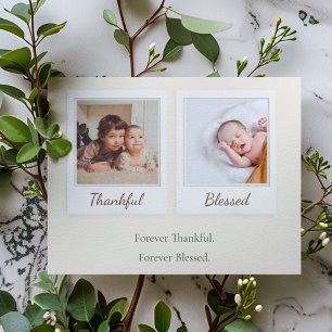 Dankbaar & Gezegend Polaroid-foto   Maatcadeau Briefkaart
