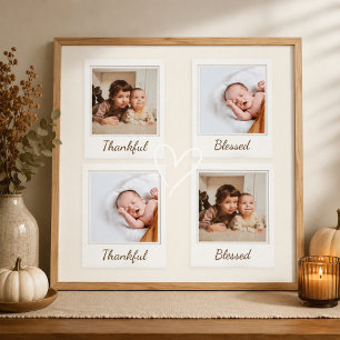 Dankbaar & Gezegend Polaroid-foto Op maat gemaak Poster