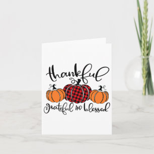 Dankbaar Gezegend Pompoen Herfst Thanksgiving Kaart