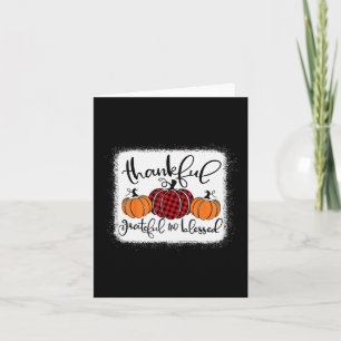 Dankbaar Gezegend Pompoen Herfst Thanksgiving Kaart