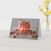 Dankbaar Gezegend Pompoen Thanksgiving Kaart (Gele Bloem)