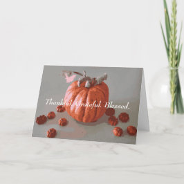 Dankbaar Gezegend Pompoen Thanksgiving Kaart