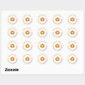 Dankbaar Gezegend Pompoen Thanksgiving Ronde Sticker (Vel)