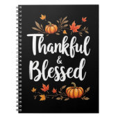 Dankbaar & Gezegend Rustiek Boerderij Krijtbord Notitieboek (Voorkant)