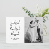 Dankbaar gezegend | Script en foto Bedankkaart (Staand voorkant)
