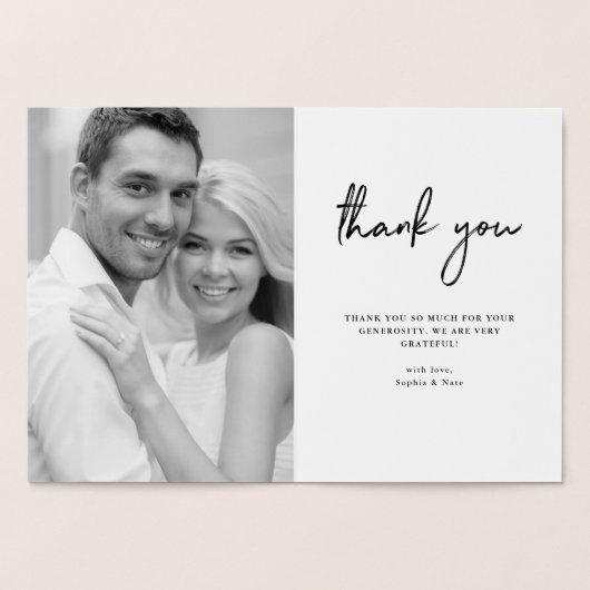 Dankbaar gezegend | Script en foto goud Folie Kaarten (Binnen)