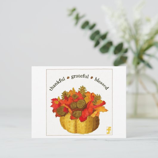 Dankbaar Gezegend Thanksgiving Briefkaart (Staand voorkant)