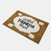DANKBAAR GEZEGEND - Thanksgiving deurmat (Schuin)