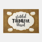 DANKBAAR GEZEGEND - Thanksgiving deurmat (Voorkant)