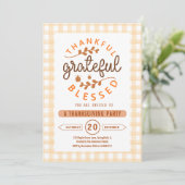 Dankbaar Gezegend Thanksgiving Feest Kaart (Staand voorkant)