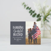 Dankbaar, gezegend thanksgiving foto briefkaart (Staand voorkant)