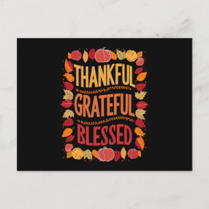 Dankbaar Gezegend Thanksgiving Herfst Feestdagenkaart