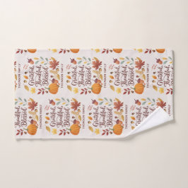 Dankbaar Gezegend Thanksgiving Herfst Handdoek