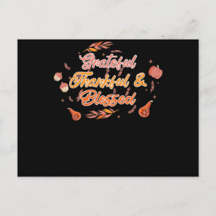 Dankbaar Gezegend Thanksgiving Herfsttijd Briefkaart