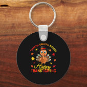 Dankbaar Gezegend Thanksgiving Kalkoen Vrouwen Sleutelhanger (Voorkant)