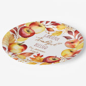 Dankbaar gezegend Thanksgiving servies Papieren Bordje (Gekanteld)