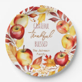 Dankbaar gezegend Thanksgiving servies Papieren Bordje (Voorkant)