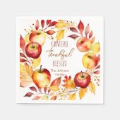 Dankbaar gezegend Thanksgiving servies Servet (Voorkant)