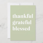 Dankbaar Gezegend | Thanksgiving Spreuk Feestdagenkaart (Voorkant)