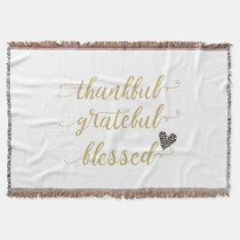 dankbaar gezegend thanksgiving vakantie deken