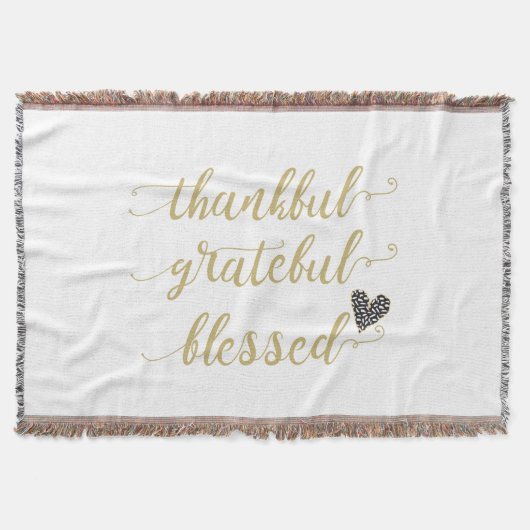 dankbaar gezegend thanksgiving vakantie deken (Voorkant)