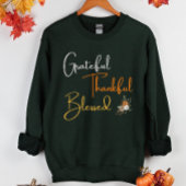 Dankbaar Gezegend Thanksgiving wit T-shirt