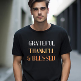 Dankbaar Gezegend Thanksgiving zwart T-shirt