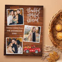 Dankbaar Gezegend Truck Plaid Thanksgiving