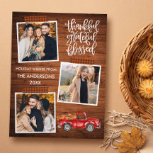 Dankbaar Gezegend Truck Plaid Thanksgiving