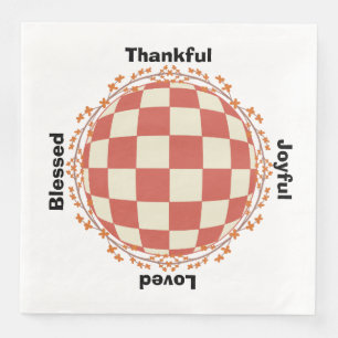 Dankbaar Gezegend Vrolijk Geliefd Thanksgiving Servet