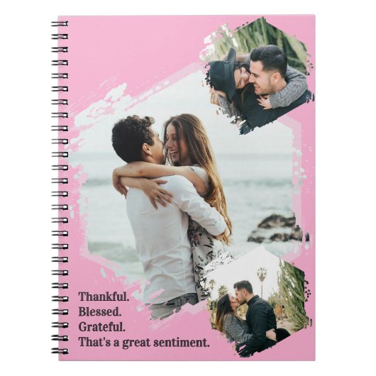 Dankbaar Gezegende Familie Foto Notitieboek (Voorkant)