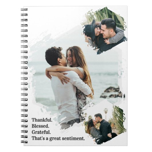Dankbaar Gezegende Familie Foto Notitieboek (Voorkant)
