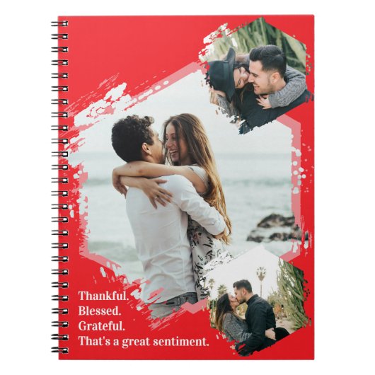 Dankbaar Gezegende Familie Foto Notitieboek (Voorkant)
