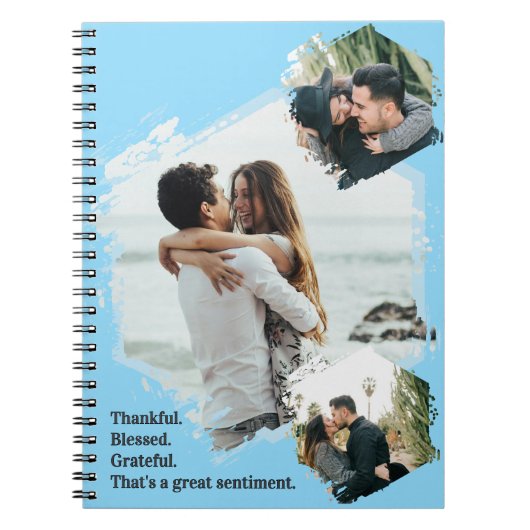 Dankbaar Gezegende Familie Foto Notitieboek (Voorkant)