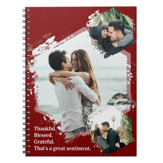 Dankbaar Gezegende Familie Foto Notitieboek (Voorkant)