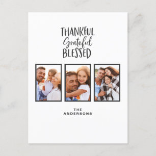 Dankbaar gezegende foto thanksgiving  faux briefkaart