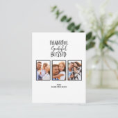 Dankbaar gezegende foto thanksgiving nep briefkaart (Staand voorkant)