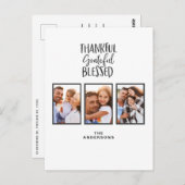 Dankbaar gezegende foto thanksgiving nep briefkaart (Voorkant / Achterkant)