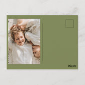 Dankbaar + Gezegende Groene Thanksgiving Foto Briefkaart (Achterkant)