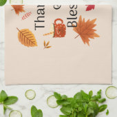Dankbaar & Gezegende Herfst Ontwerp Theedoek (Gevouwen)