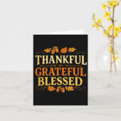 Dankbaar Gezegende Herfst Thanksgiving Kaart (Gele Bloem)