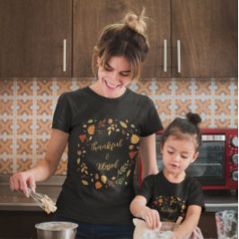 Dankbaar & Gezegende Herfstbladeren Vallen Thanksg T-shirt