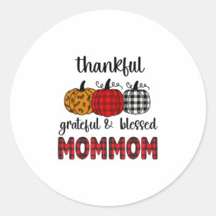Dankbaar Gezegende Oma Thanksgiving Familie Ronde Sticker