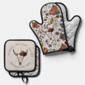 Dankbaar, gezegende Westerne Vriendschapsschenking Ovenwant & Pannenlap Set (Voorkant / Achterkant)