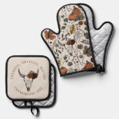 Dankbaar, gezegende Westerne Vriendschapsschenking Ovenwant & Pannenlap Set (Voorkant / Achterkant)