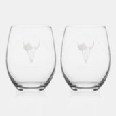 Dankbaar, gezegende Westerne Vriendschapsschenking Wijnglas Zonder Voet (Achterkant)