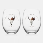 Dankbaar, gezegende Westerne Vriendschapsschenking Wijnglas Zonder Voet (Voorkant)